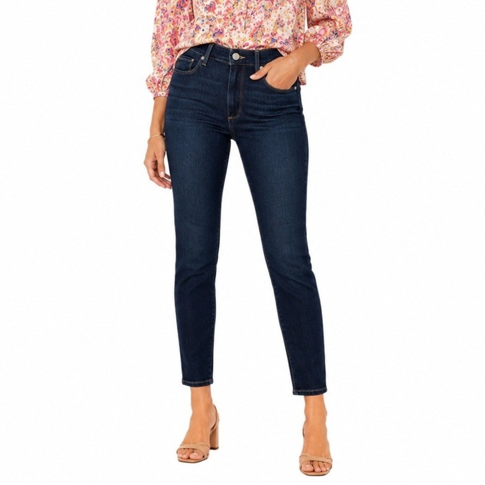 Paige Hoxton Ankle Jeans Women Size 29 Dark Wash High Rise Stretch Classic